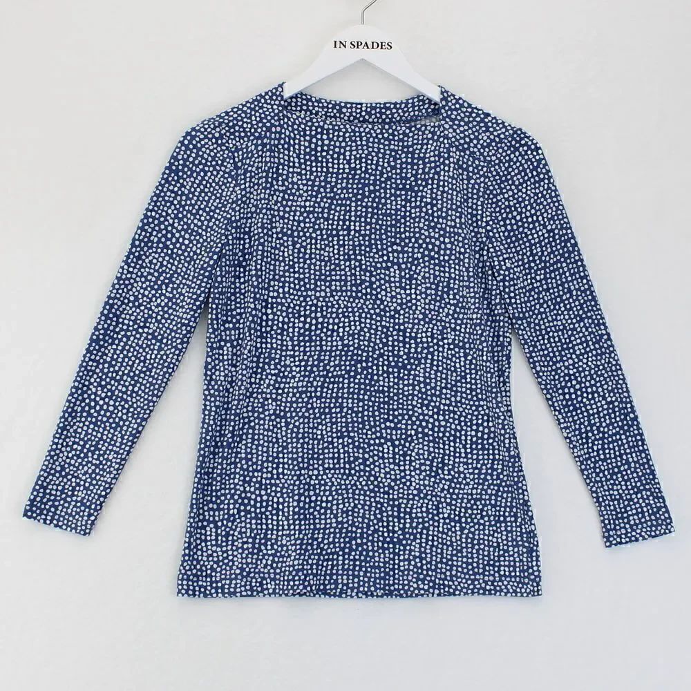 Anne Klein Anne Klein Printed Square Neck Blue Jayanne Wht - Picture 2 of 3